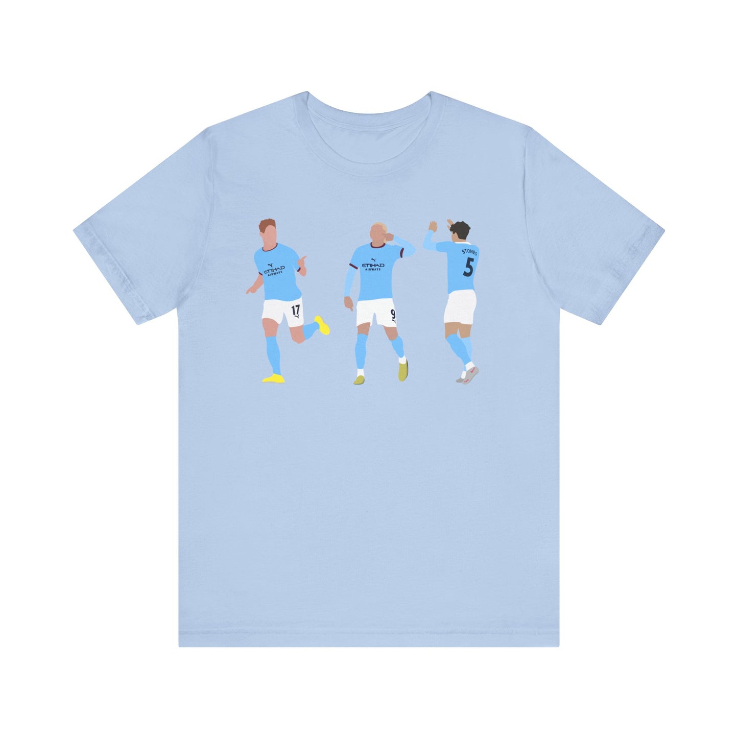 Kevin De Bruyne, Erling Haaland & John Stones - Manchester City - T-Shirt