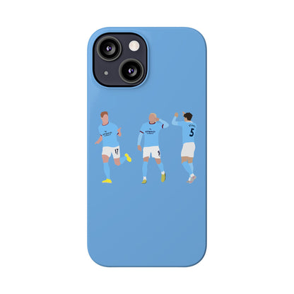 John Stones, Erling Haaland & Kevin De Bruyne - Manchester City - Phone Case