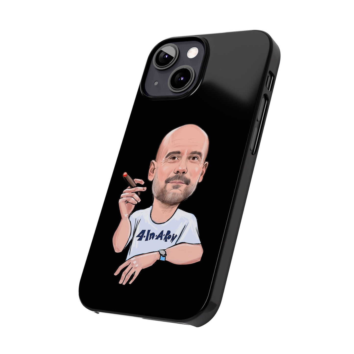 Pep Guardiola - Manchester City - 4 In A Row - Phone Case