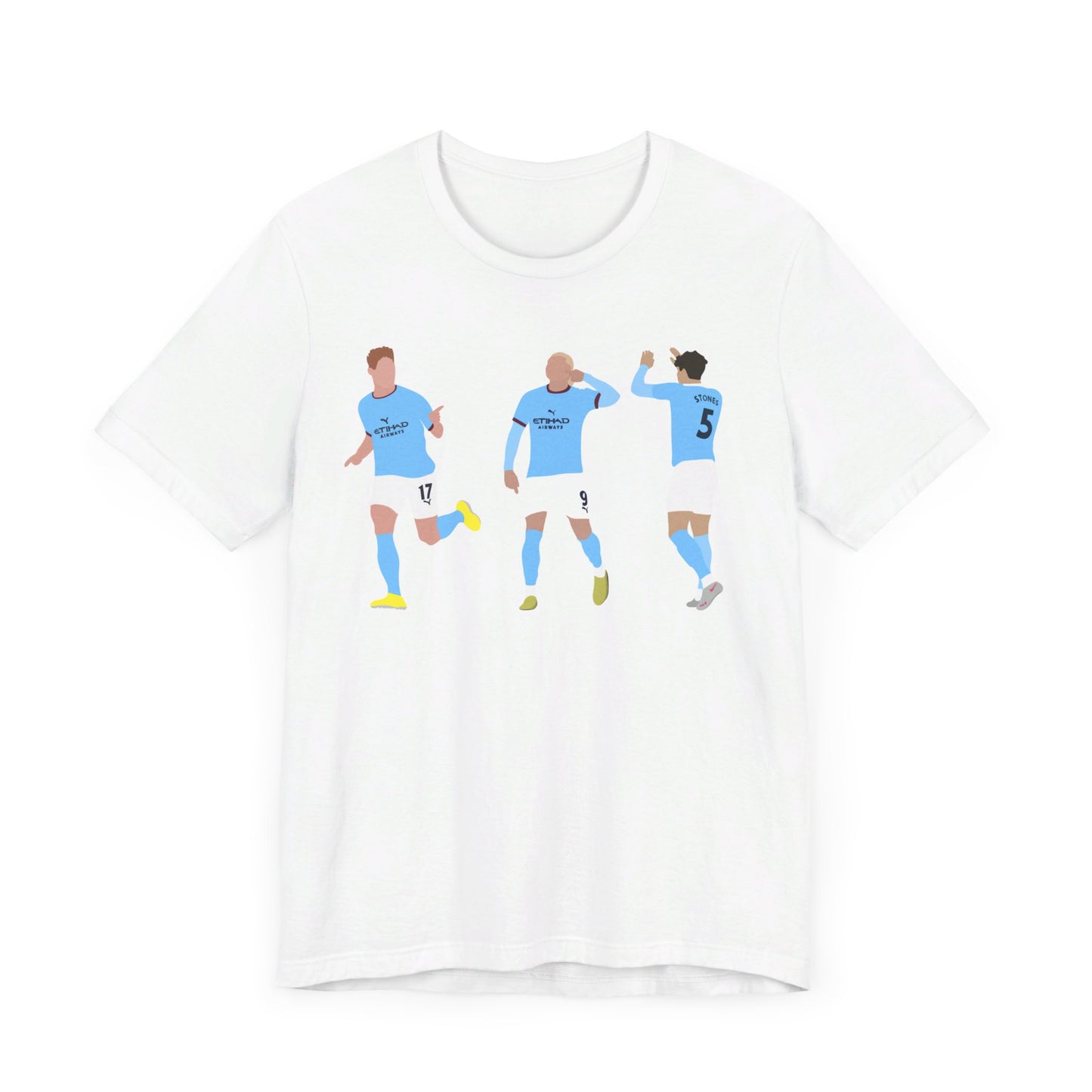 Kevin De Bruyne, Erling Haaland & John Stones - Manchester City - T-Shirt