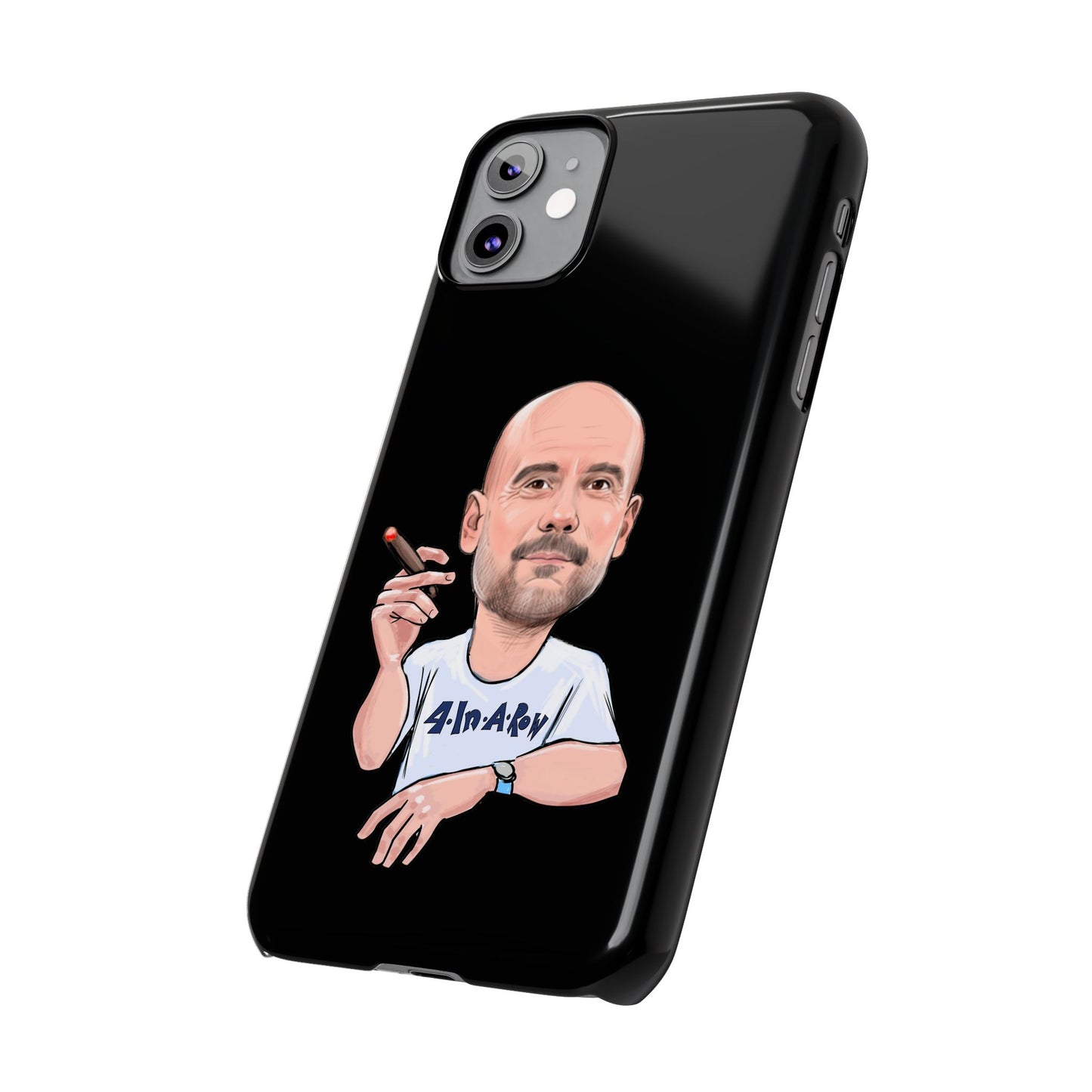 Pep Guardiola - Manchester City - 4 In A Row - Phone Case