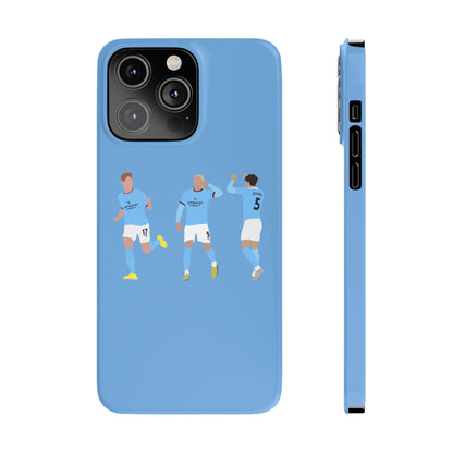 John Stones, Erling Haaland & Kevin De Bruyne - Manchester City - Phone Case