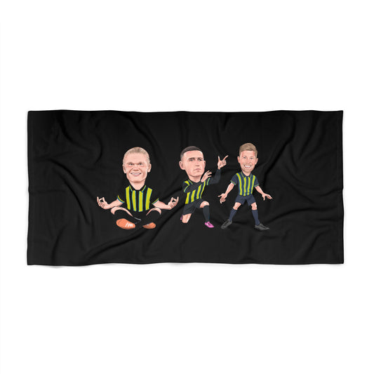 Erling Haaland, Phil Foden & Kevin De Bruyne - Manchester City - Beach Towel