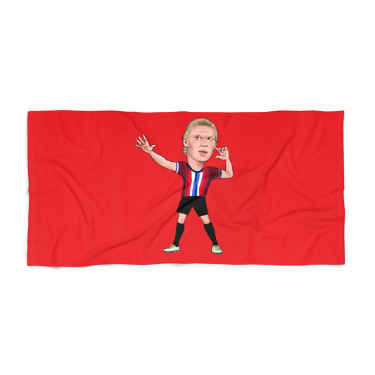 Erling Haaland - Goal Celebration Norway Beach Towel