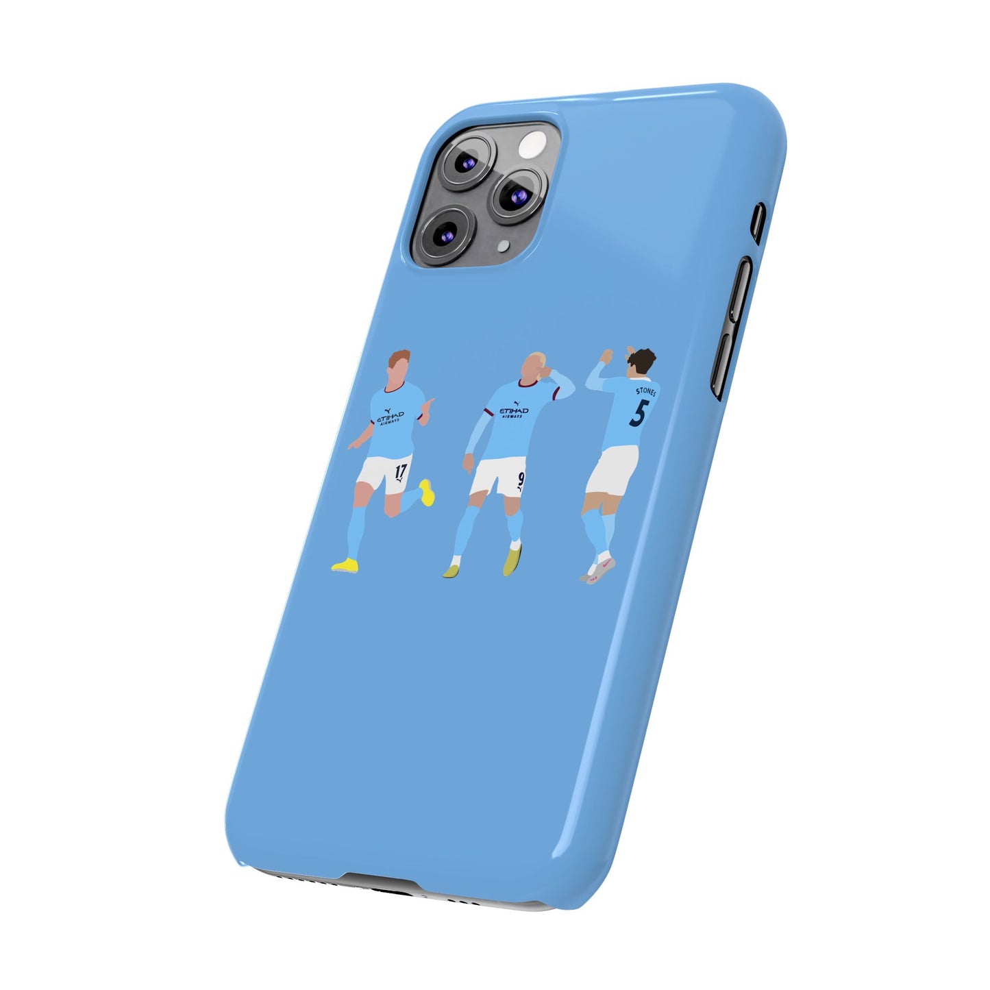 John Stones, Erling Haaland & Kevin De Bruyne - Manchester City - Phone Case