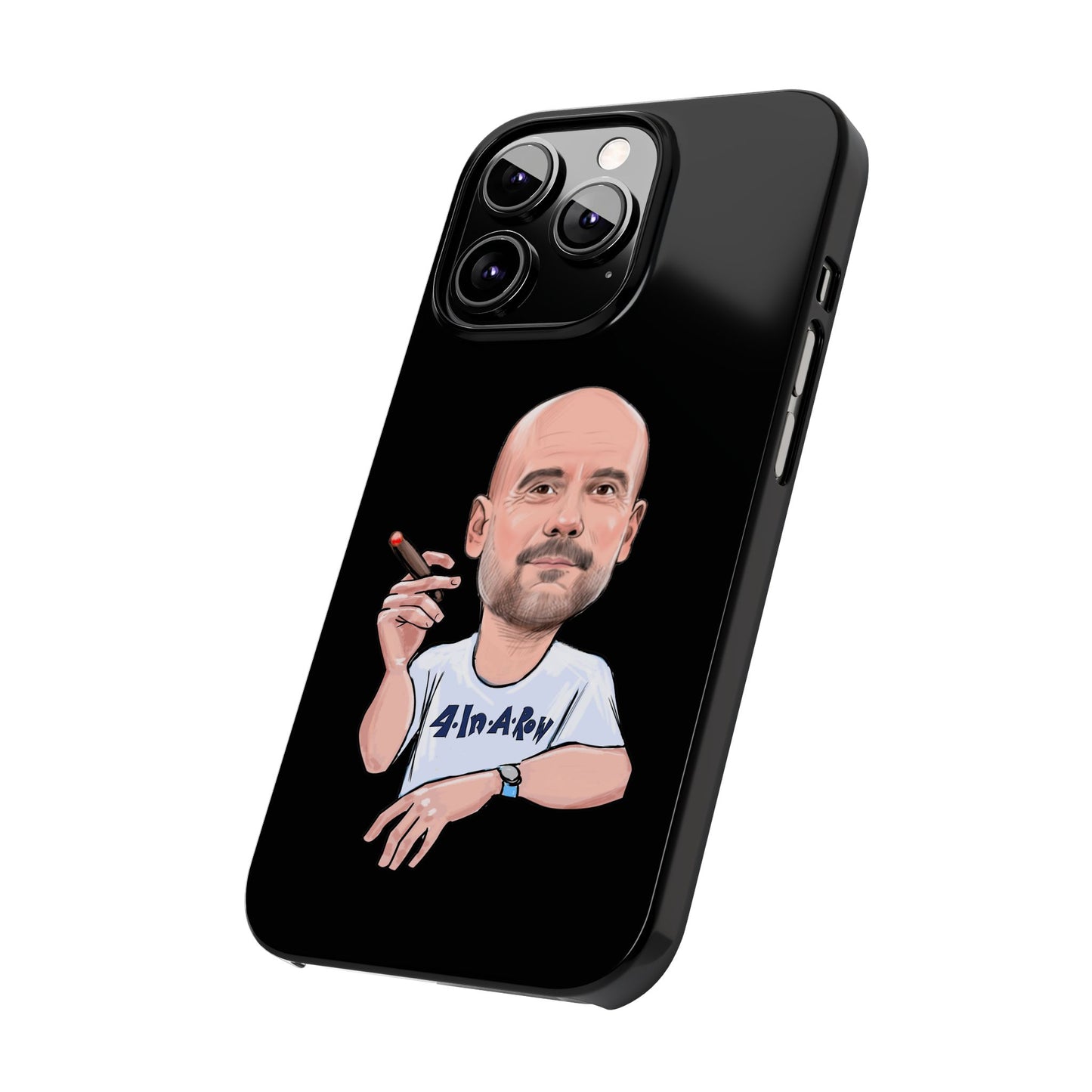 Pep Guardiola - Manchester City - 4 In A Row - Phone Case