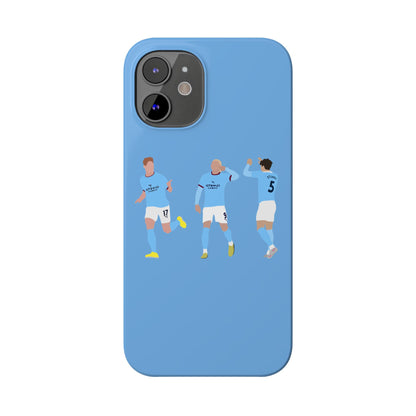 John Stones, Erling Haaland & Kevin De Bruyne - Manchester City - Phone Case