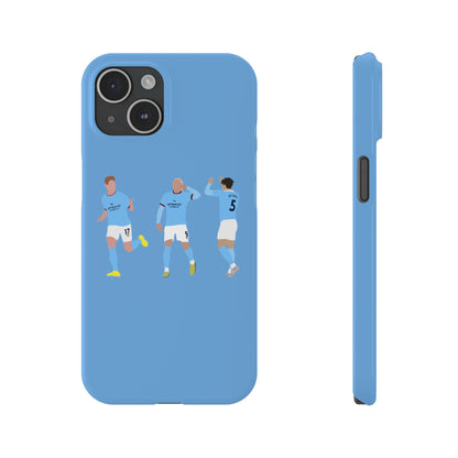 John Stones, Erling Haaland & Kevin De Bruyne - Manchester City - Phone Case