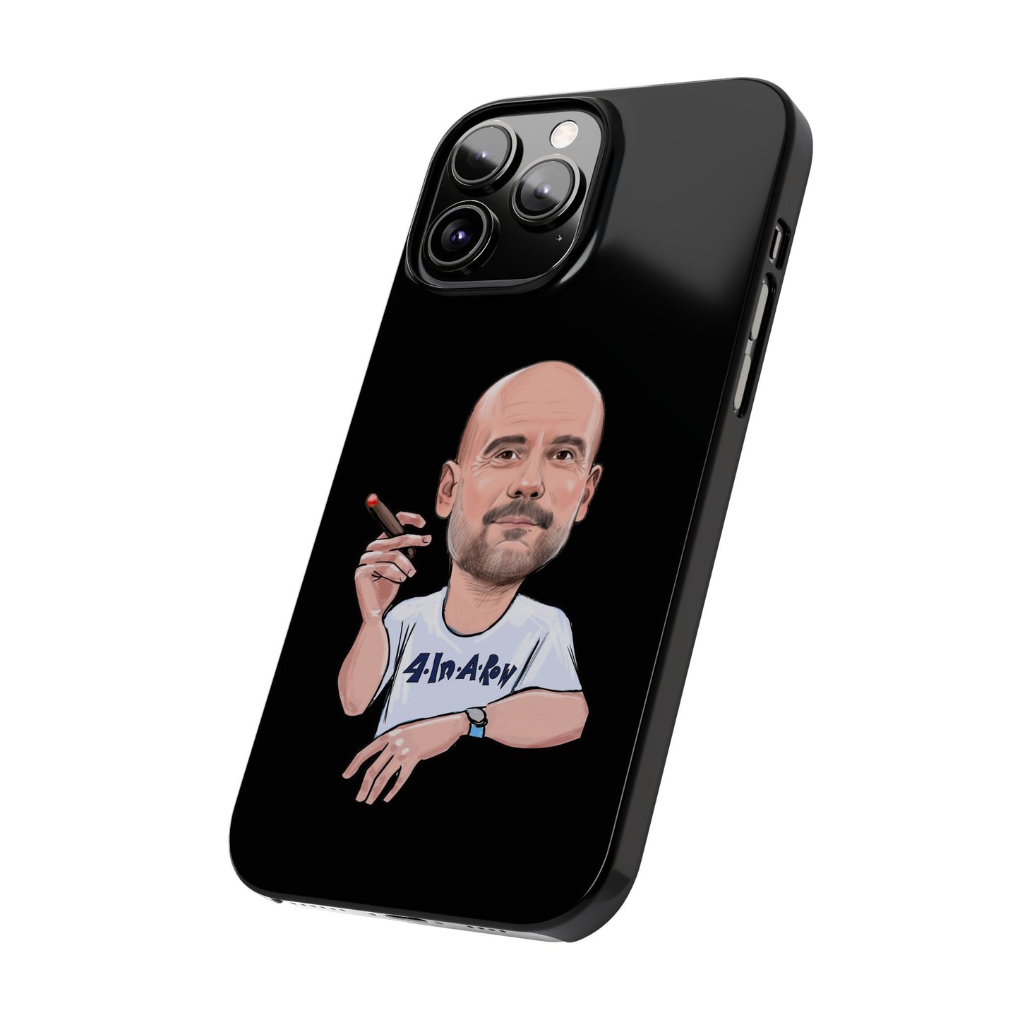 Pep Guardiola - Manchester City - 4 In A Row - Phone Case