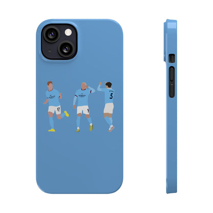 John Stones, Erling Haaland & Kevin De Bruyne - Manchester City - Phone Case