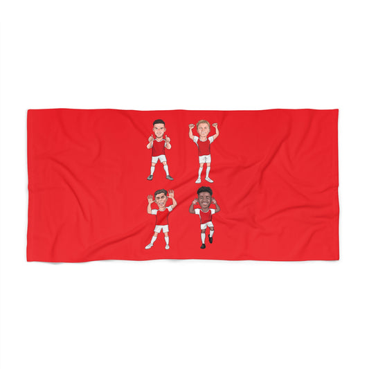 Declan Rice, Martin Odegaard, Kai Havertz & Bukayo Saka - Arsenal - Beach Towel