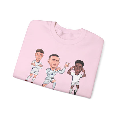 Cole Palmer, Phil Foden & Bukayo Saka  - England - Sweatshirt