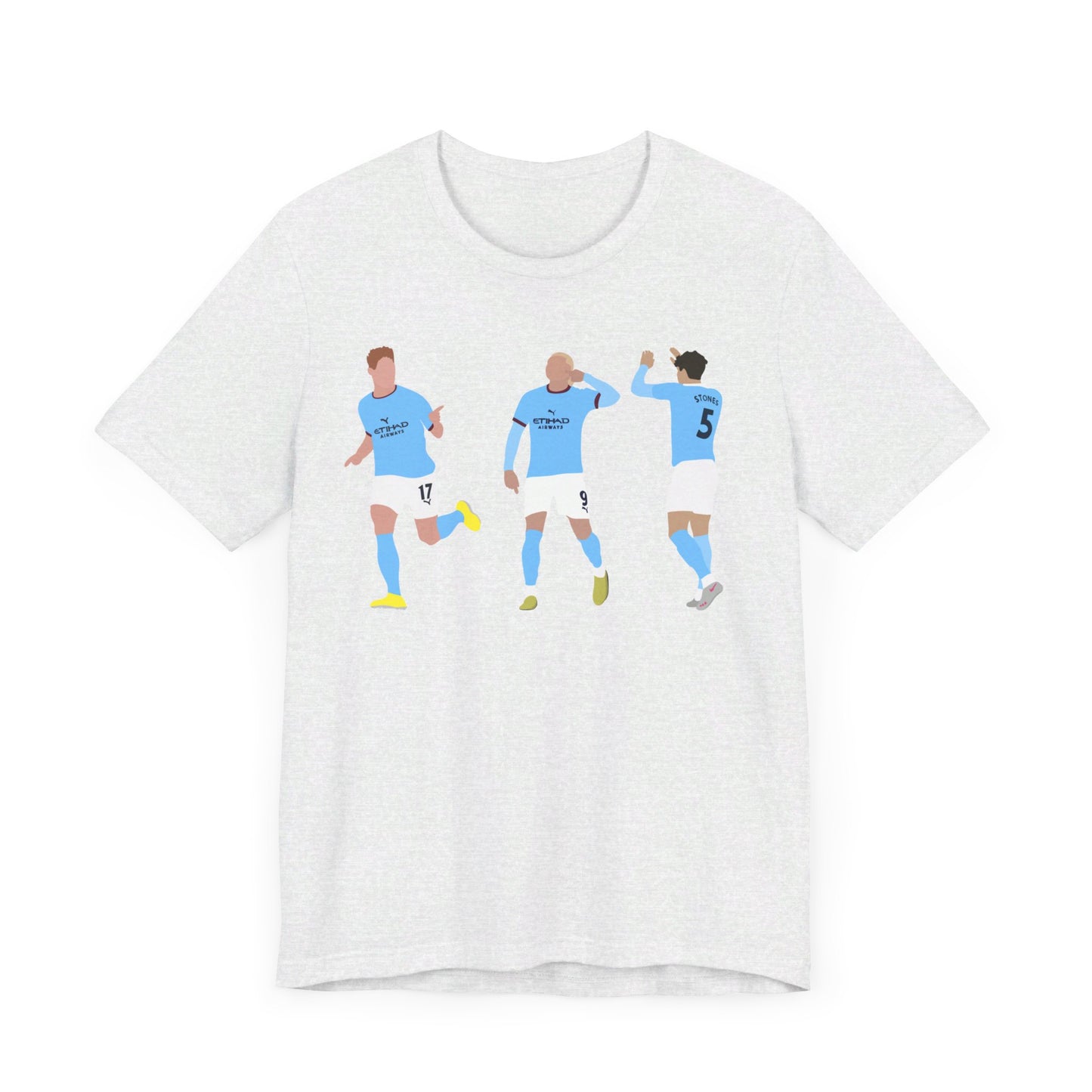 Kevin De Bruyne, Erling Haaland & John Stones - Manchester City - T-Shirt