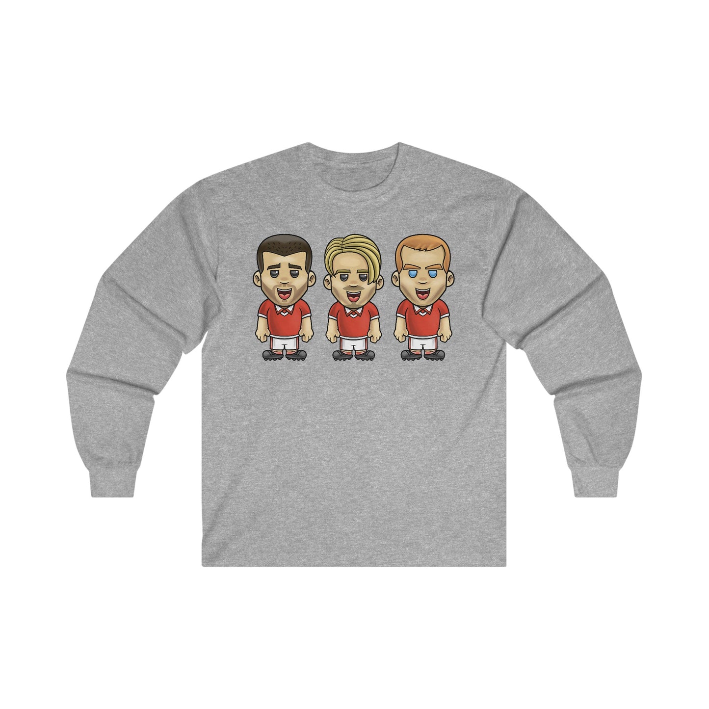 Roy Keane - David Beckham - Paul Scholes - Manchester United - Long Sleeve T-Shirt