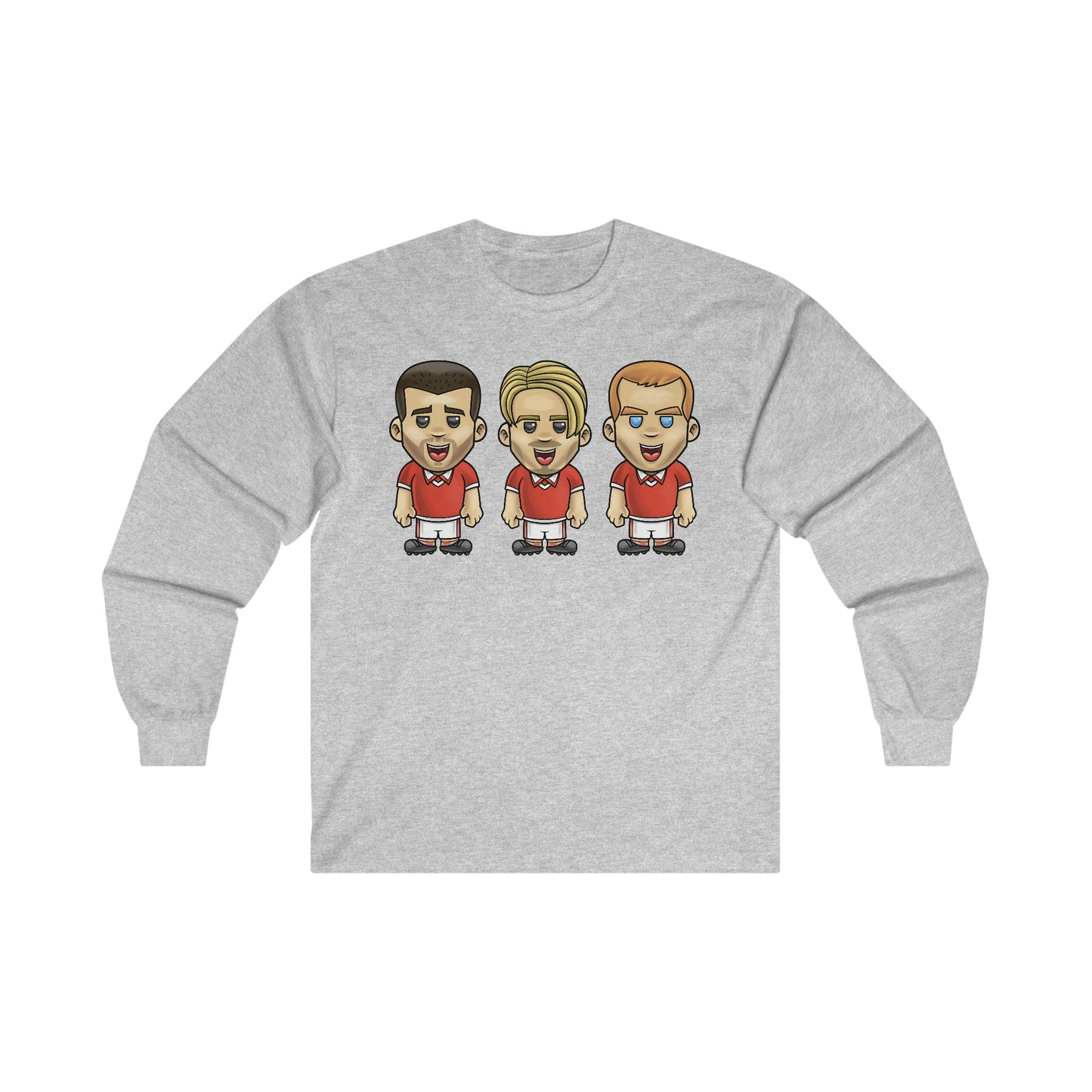 Roy Keane - David Beckham - Paul Scholes - Manchester United - Long Sleeve T-Shirt