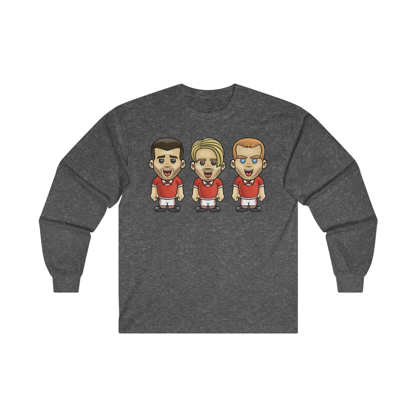 Roy Keane - David Beckham - Paul Scholes - Manchester United - Long Sleeve T-Shirt