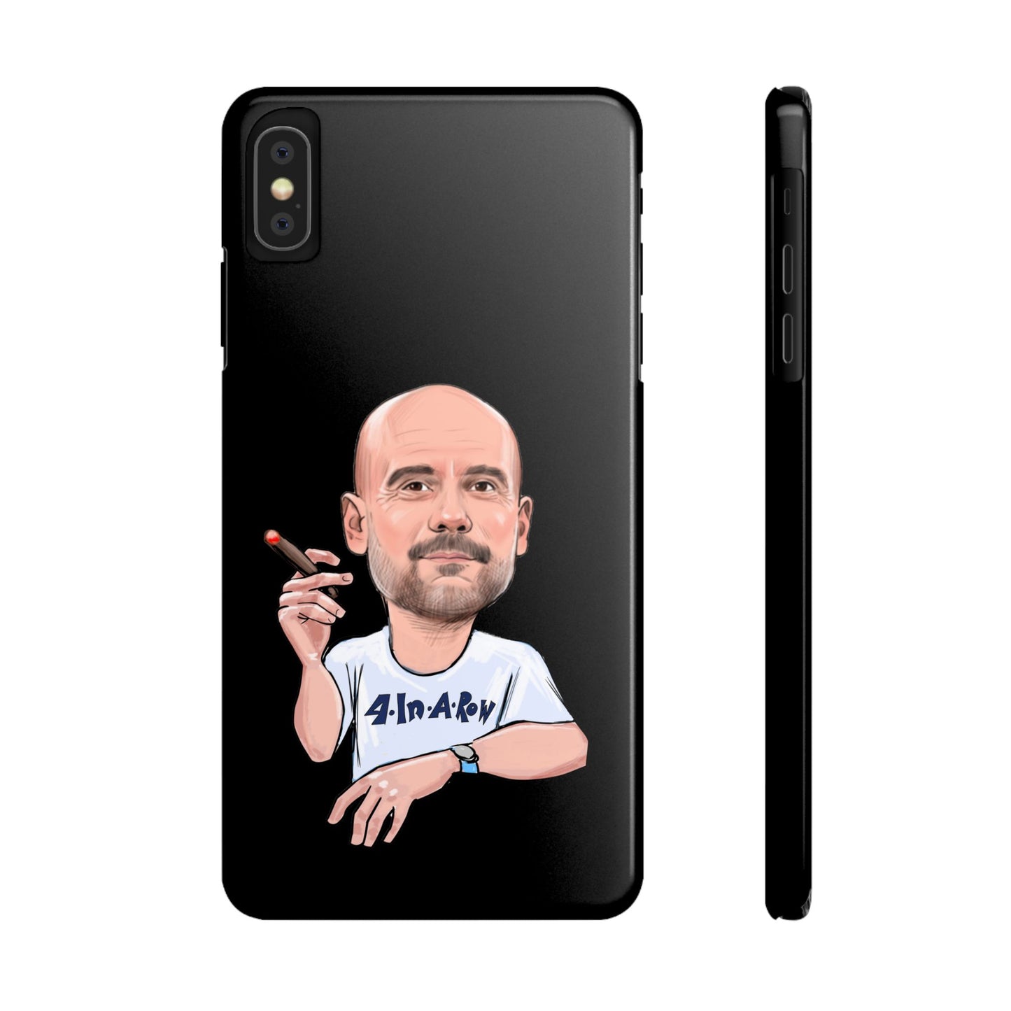 Pep Guardiola - Manchester City - 4 In A Row - Phone Case