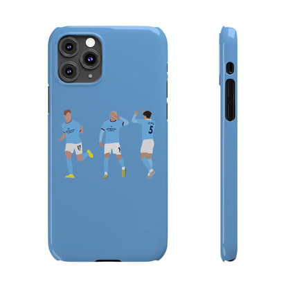 John Stones, Erling Haaland & Kevin De Bruyne - Manchester City - Phone Case