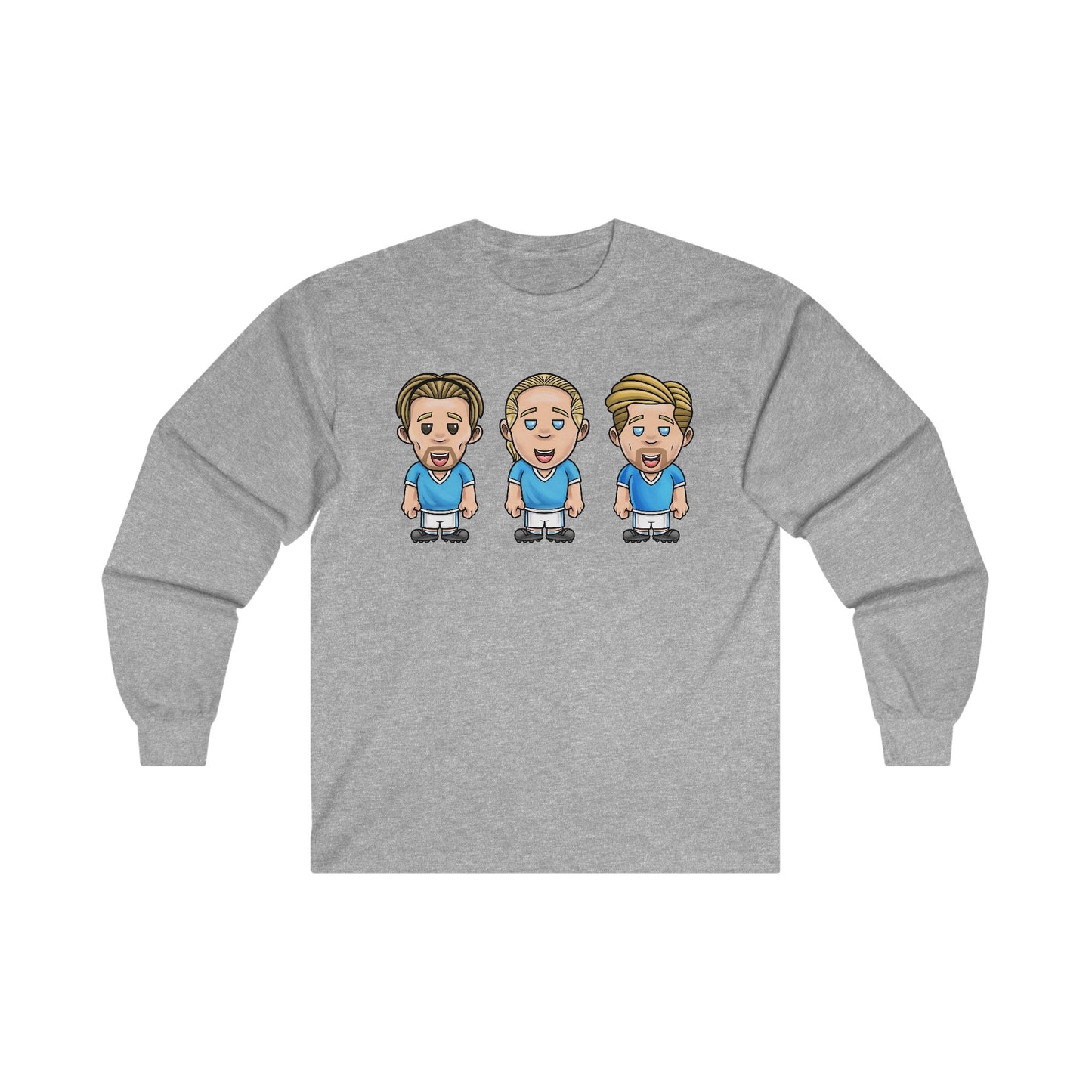 Jack Grealish, Erling Haaland & Kevin De Bruyne - Manchester City - Long Sleeve T-Shirt