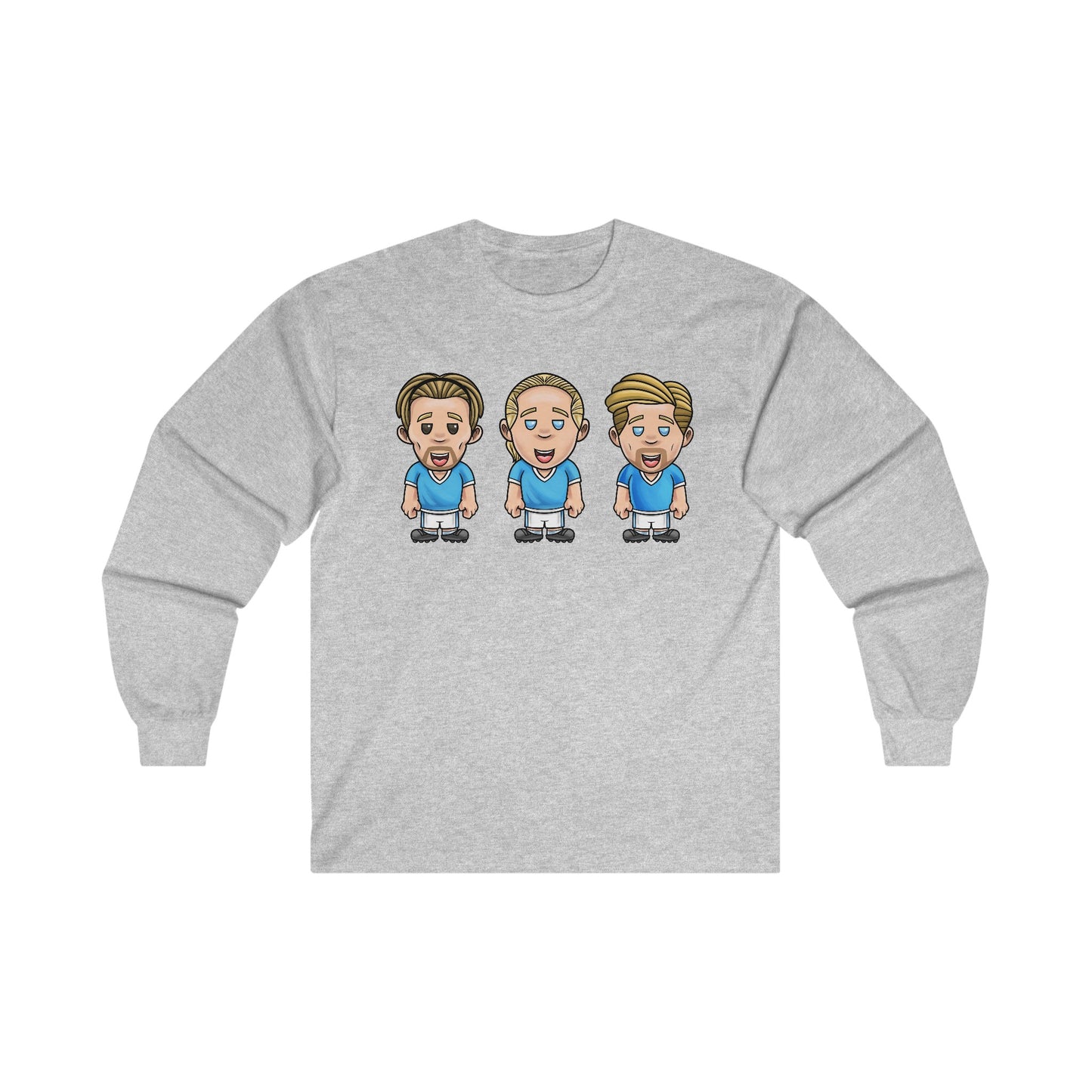 Jack Grealish, Erling Haaland & Kevin De Bruyne - Manchester City - Long Sleeve T-Shirt