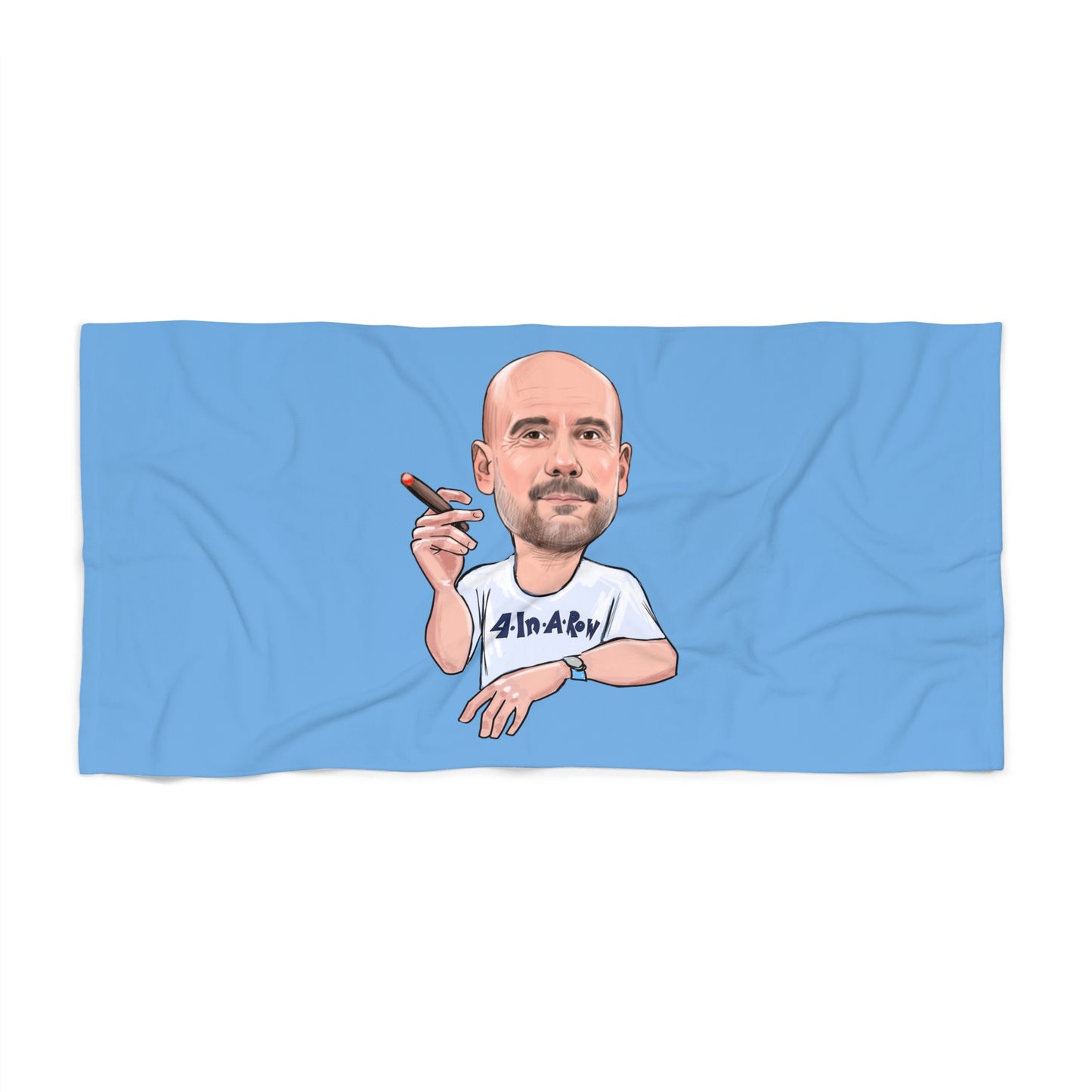 Pep Guardiola - Manchester City - 4 In A Row - Beach Towel