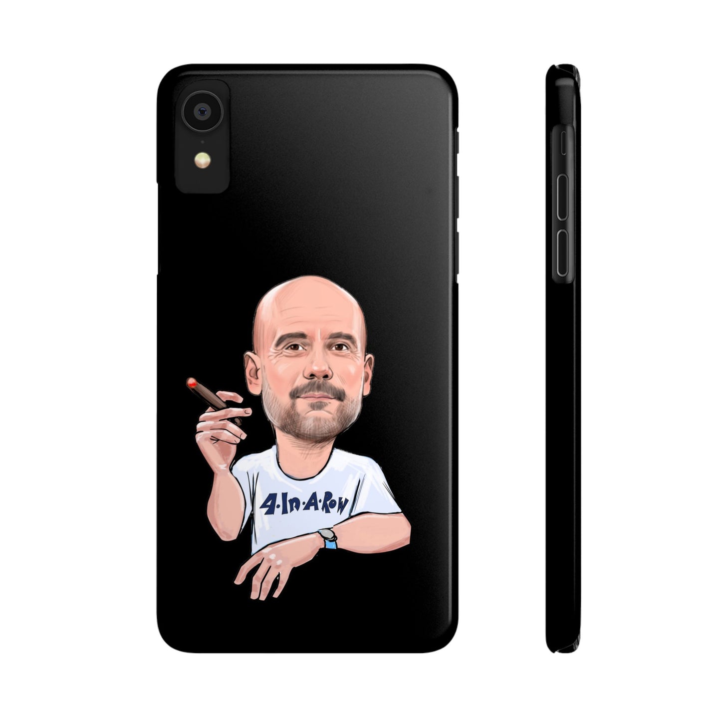 Pep Guardiola - Manchester City - 4 In A Row - Phone Case