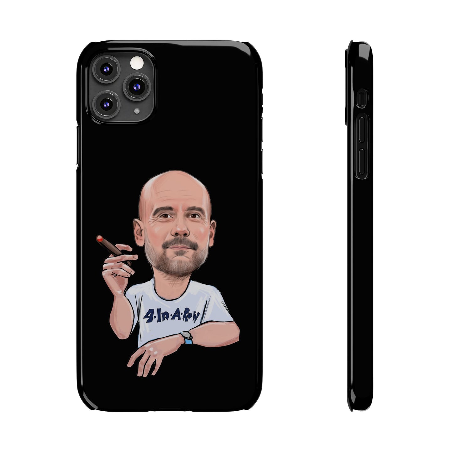 Pep Guardiola - Manchester City - 4 In A Row - Phone Case