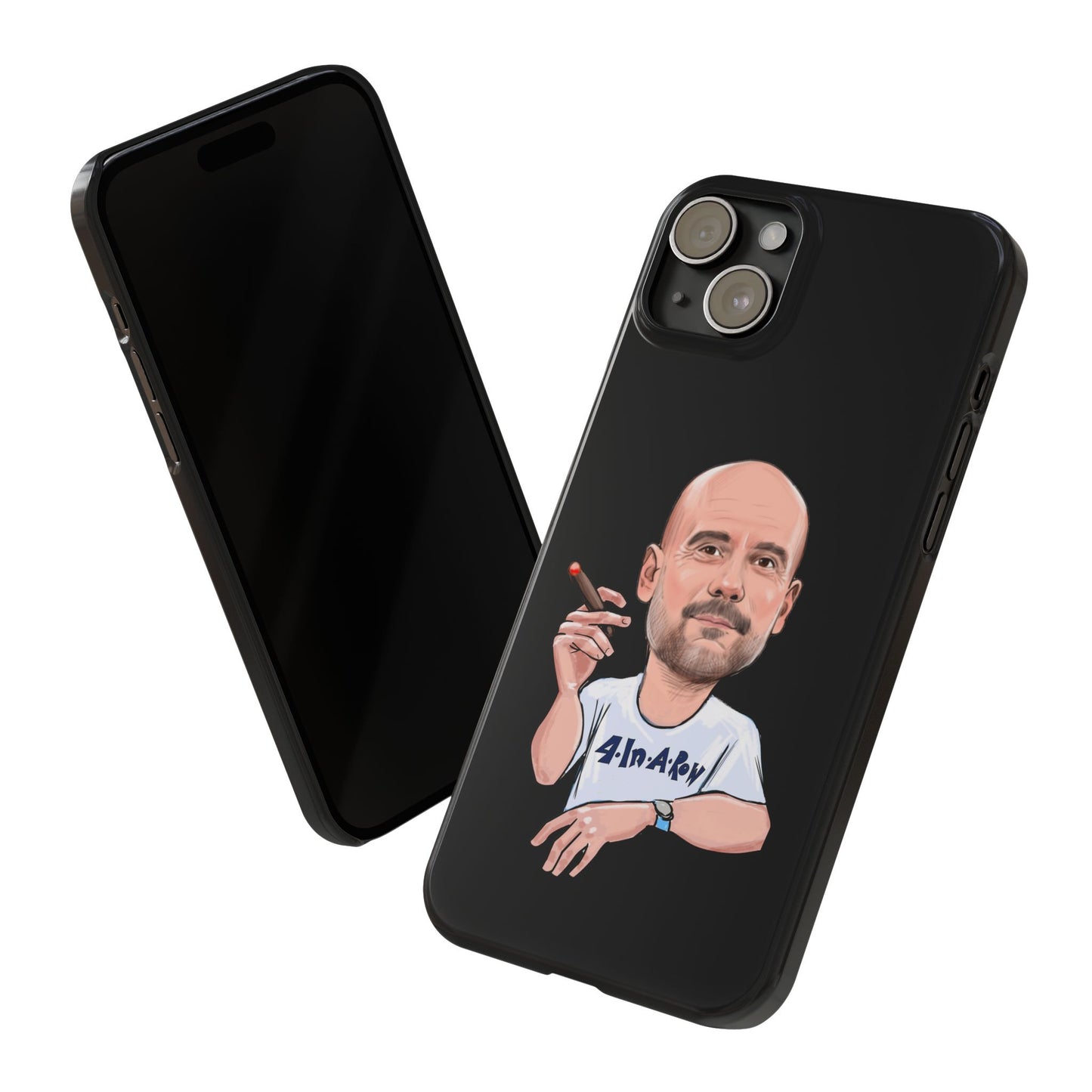 Pep Guardiola - Manchester City - 4 In A Row - Phone Case