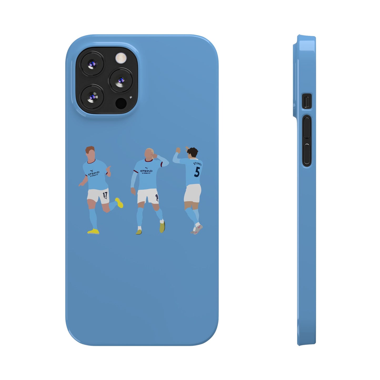 John Stones, Erling Haaland & Kevin De Bruyne - Manchester City - Phone Case