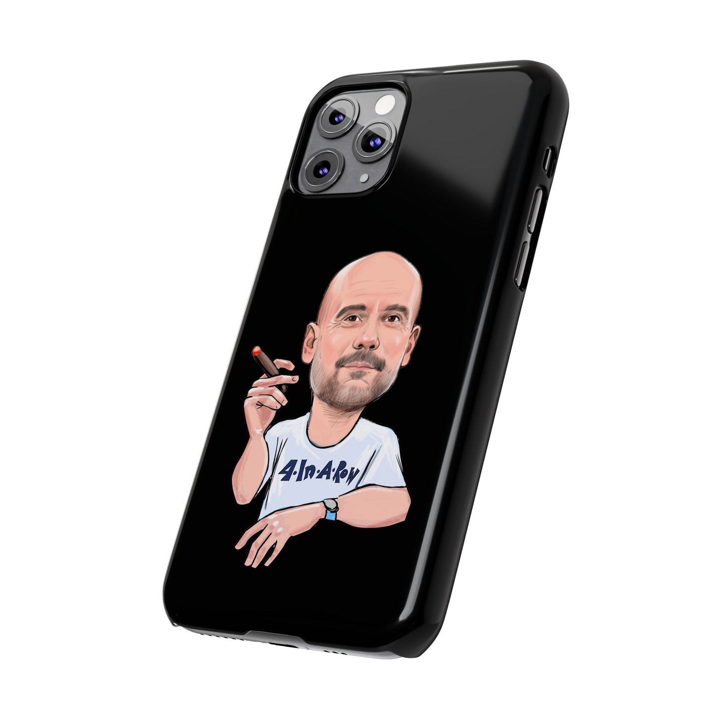 Pep Guardiola - Manchester City - 4 In A Row - Phone Case