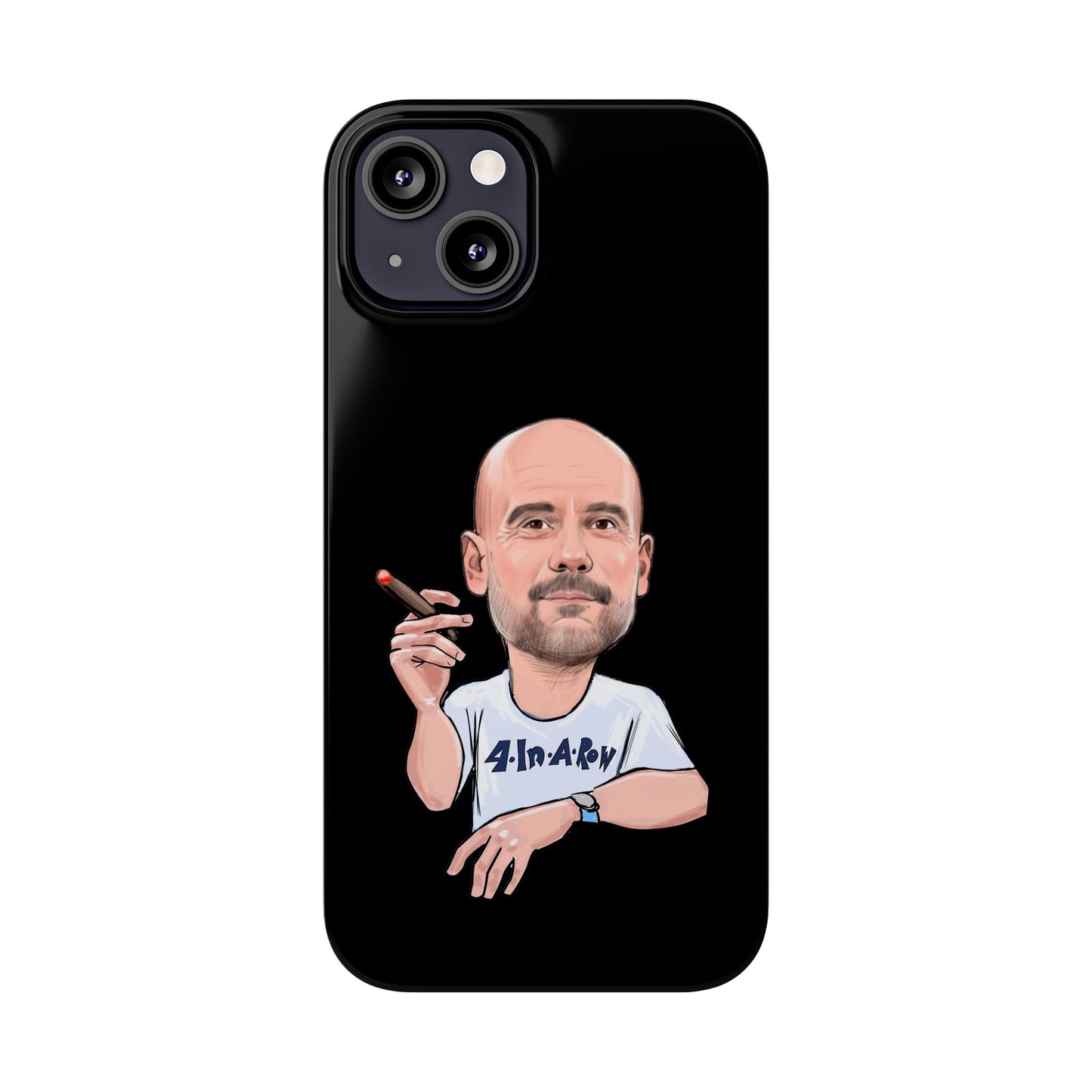 Pep Guardiola - Manchester City - 4 In A Row - Phone Case