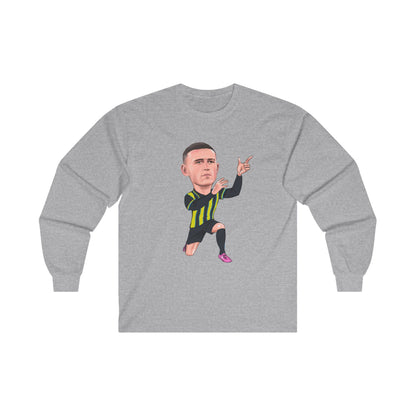 Phil Foden - Manchester City Away Kit -  Long Sleeve T-Shirt