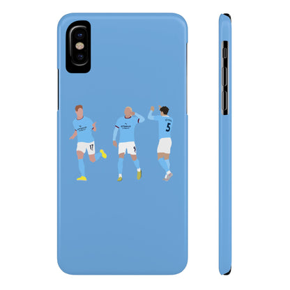 John Stones, Erling Haaland & Kevin De Bruyne - Manchester City - Phone Case