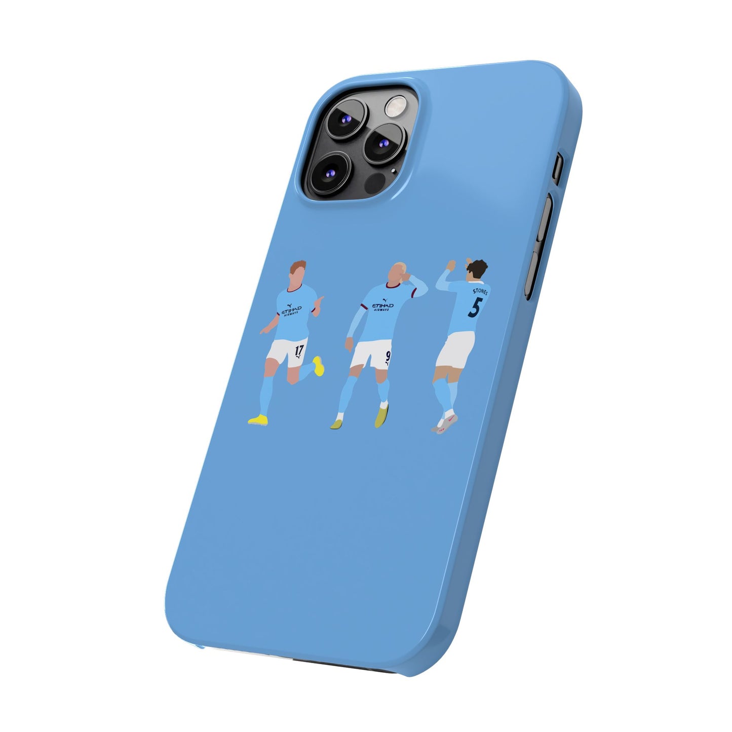 John Stones, Erling Haaland & Kevin De Bruyne - Manchester City - Phone Case