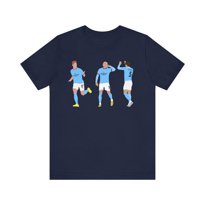 Kevin De Bruyne, Erling Haaland & John Stones - Manchester City - T-Shirt