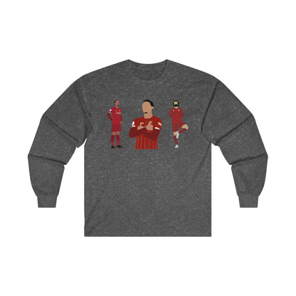 Virgil Van Dijk - Mo Salah - Trent Alexander-Arnold - Liverpool - Long Sleeve Tee