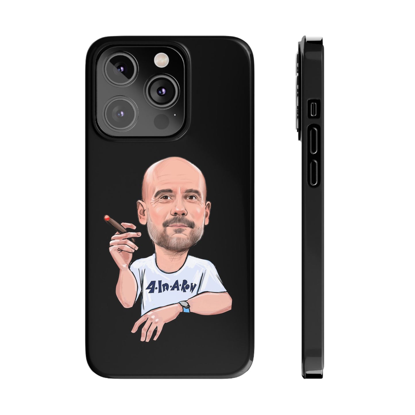 Pep Guardiola - Manchester City - 4 In A Row - Phone Case