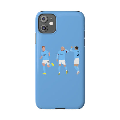 John Stones, Erling Haaland & Kevin De Bruyne - Manchester City - Phone Case