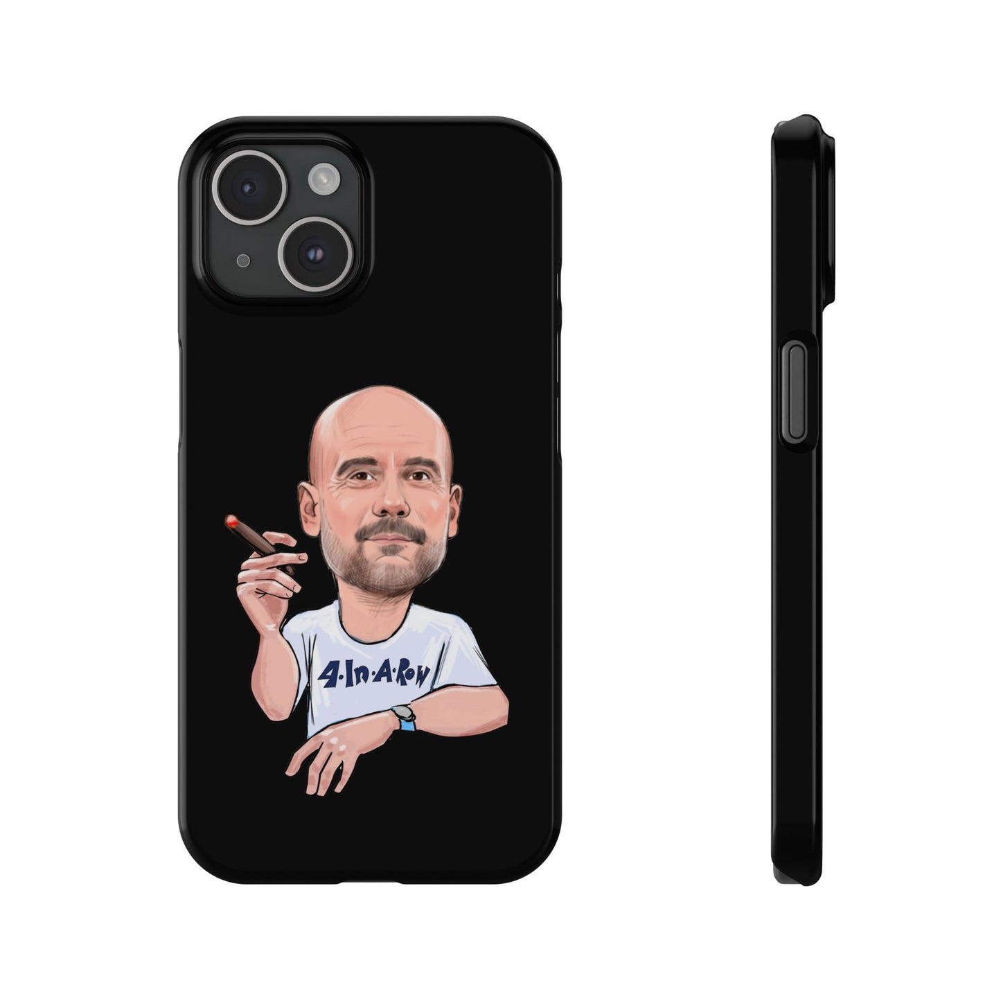 Pep Guardiola - Manchester City - 4 In A Row - Phone Case