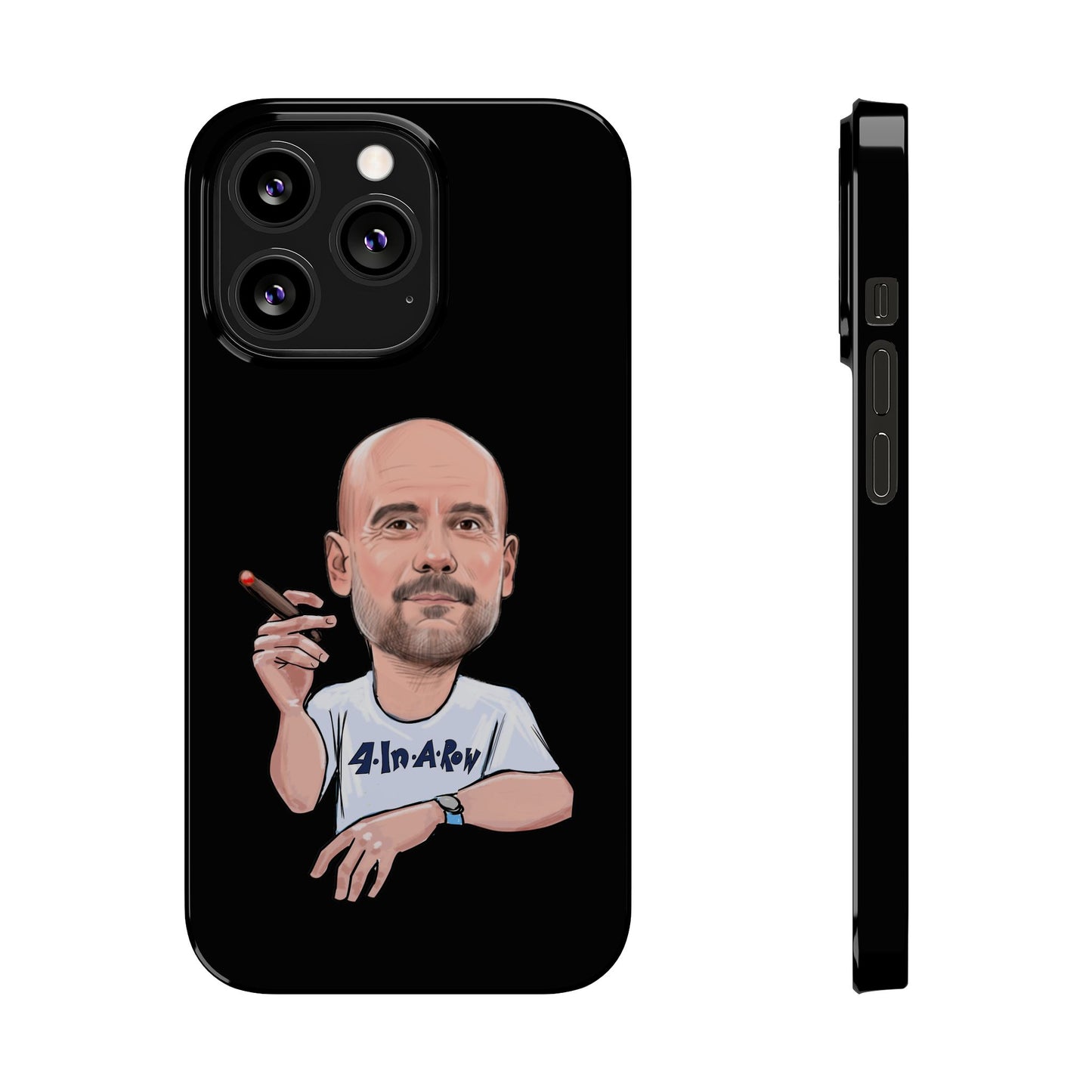 Pep Guardiola - Manchester City - 4 In A Row - Phone Case