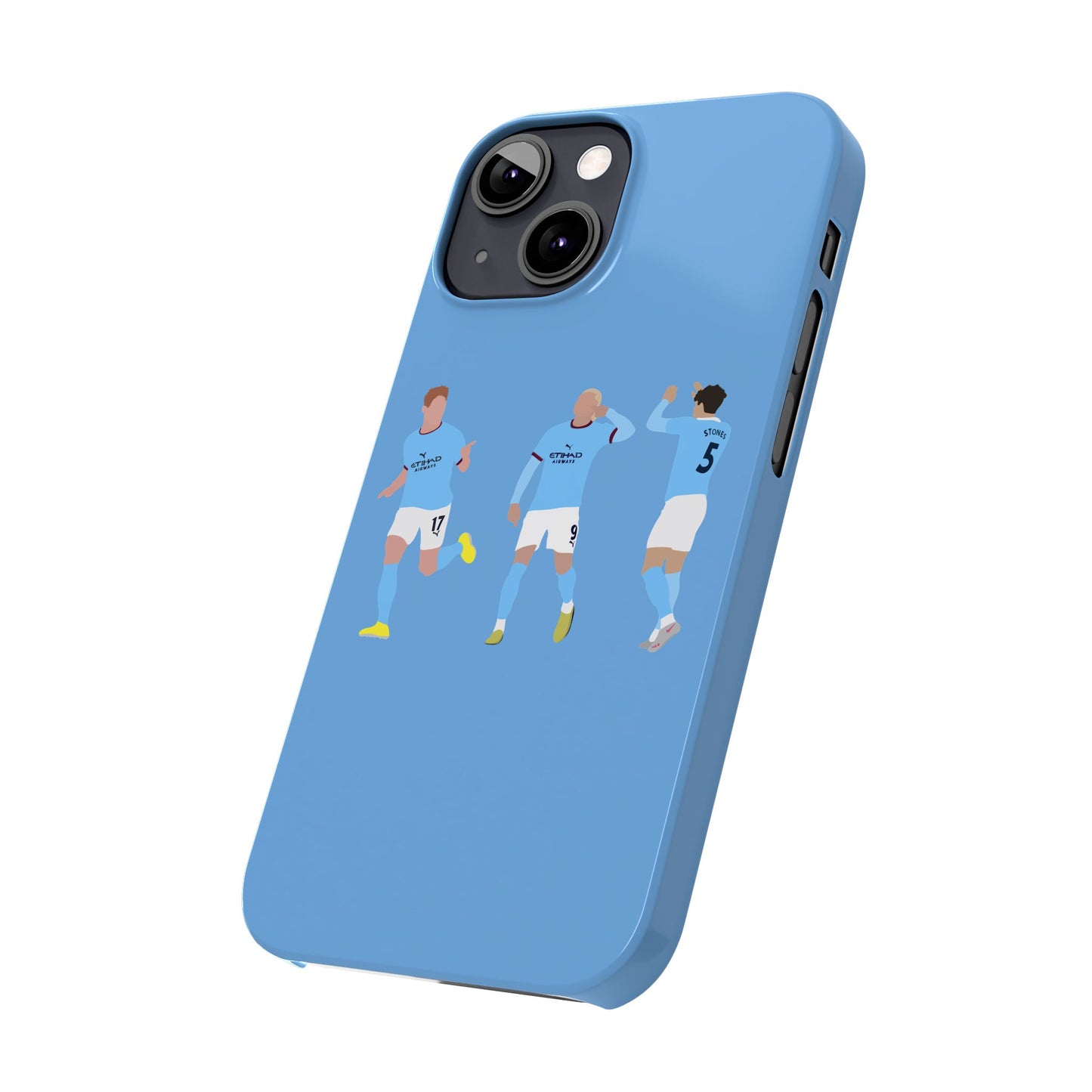 John Stones, Erling Haaland & Kevin De Bruyne - Manchester City - Phone Case