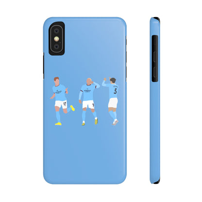 John Stones, Erling Haaland & Kevin De Bruyne - Manchester City - Phone Case