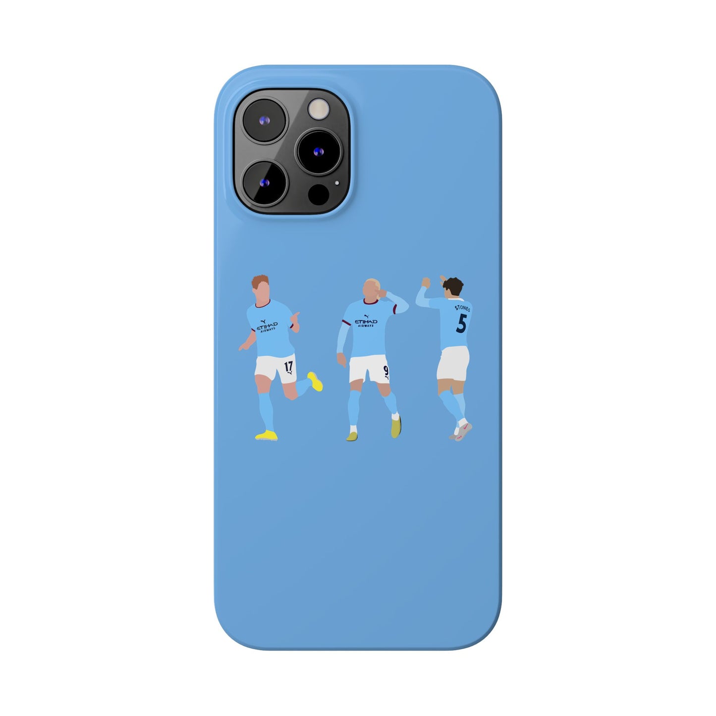 John Stones, Erling Haaland & Kevin De Bruyne - Manchester City - Phone Case