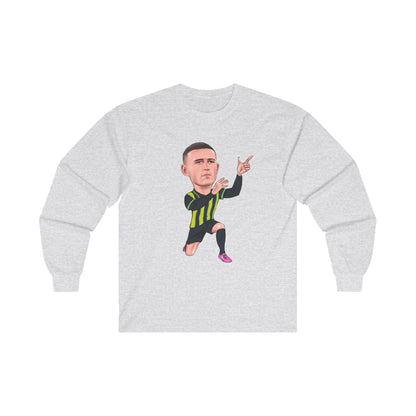 Phil Foden - Manchester City Away Kit -  Long Sleeve T-Shirt