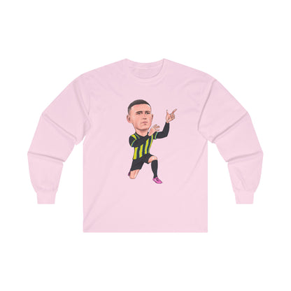 Phil Foden - Manchester City Away Kit -  Long Sleeve T-Shirt