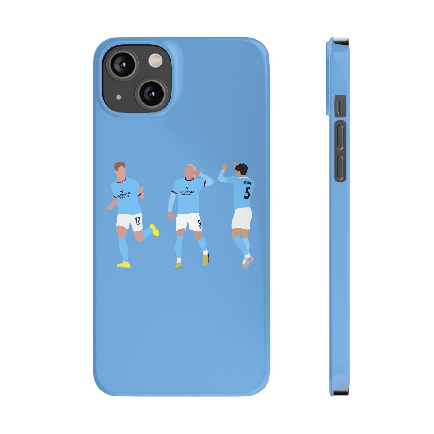 John Stones, Erling Haaland & Kevin De Bruyne - Manchester City - Phone Case