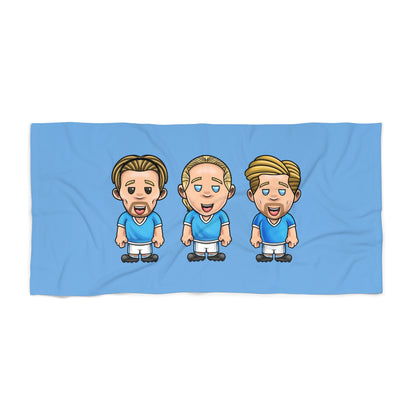 Kevin De Bruyne, Erling Haaland & Jack Grealish - Manchester City - Beach Towel