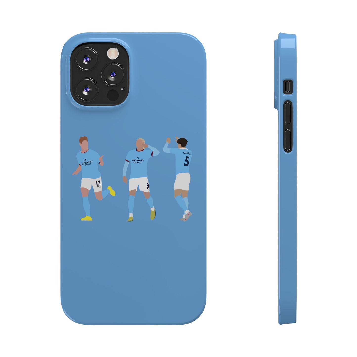 John Stones, Erling Haaland & Kevin De Bruyne - Manchester City - Phone Case