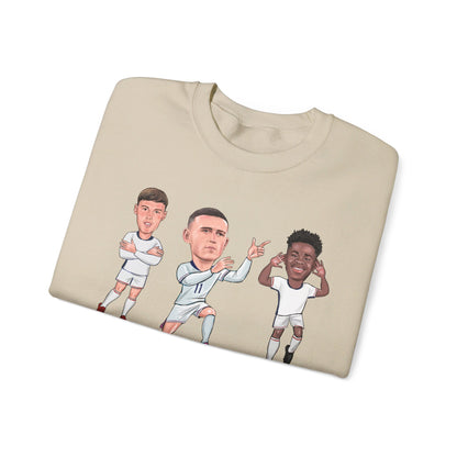 Cole Palmer, Phil Foden & Bukayo Saka  - England - Sweatshirt