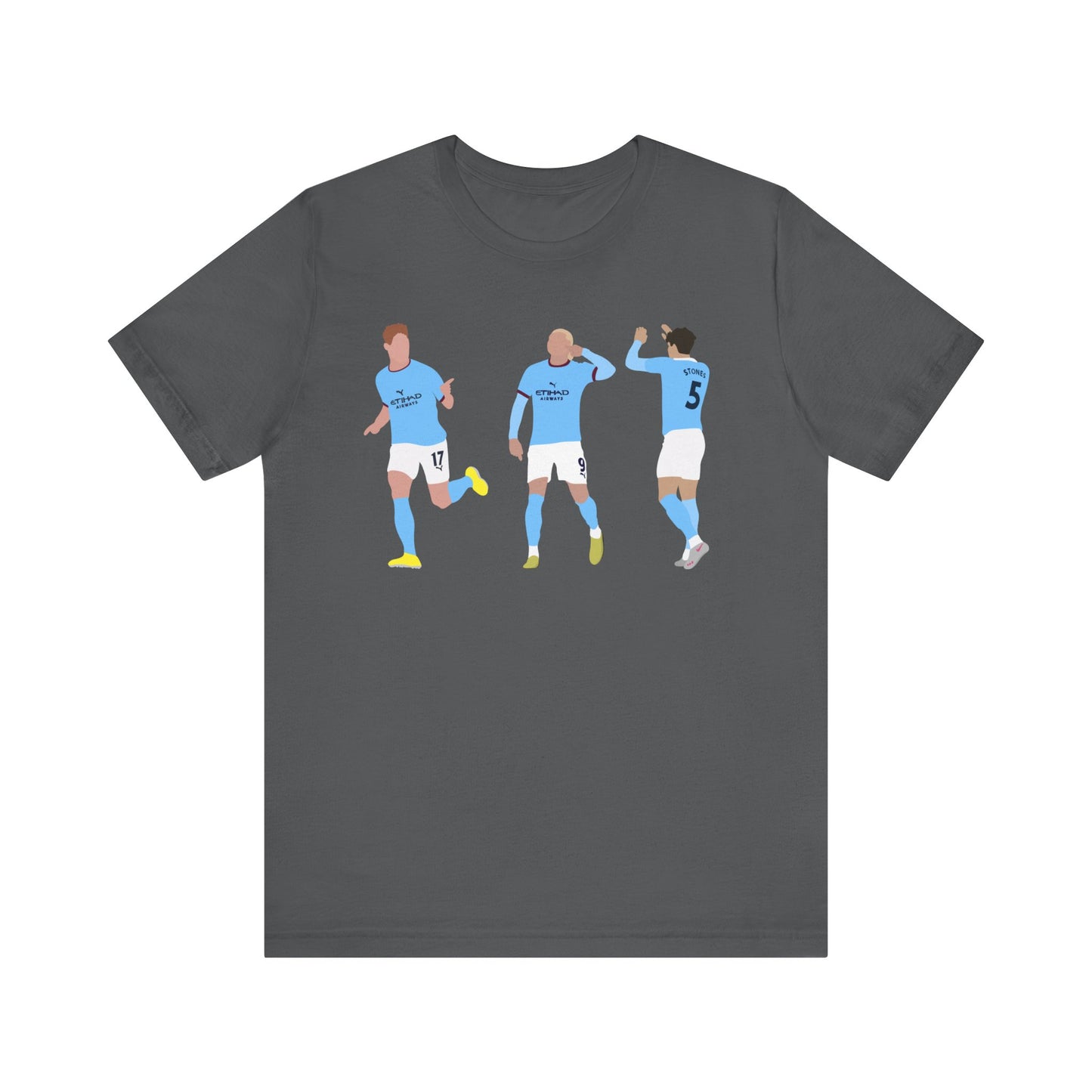 Kevin De Bruyne, Erling Haaland & John Stones - Manchester City - T-Shirt